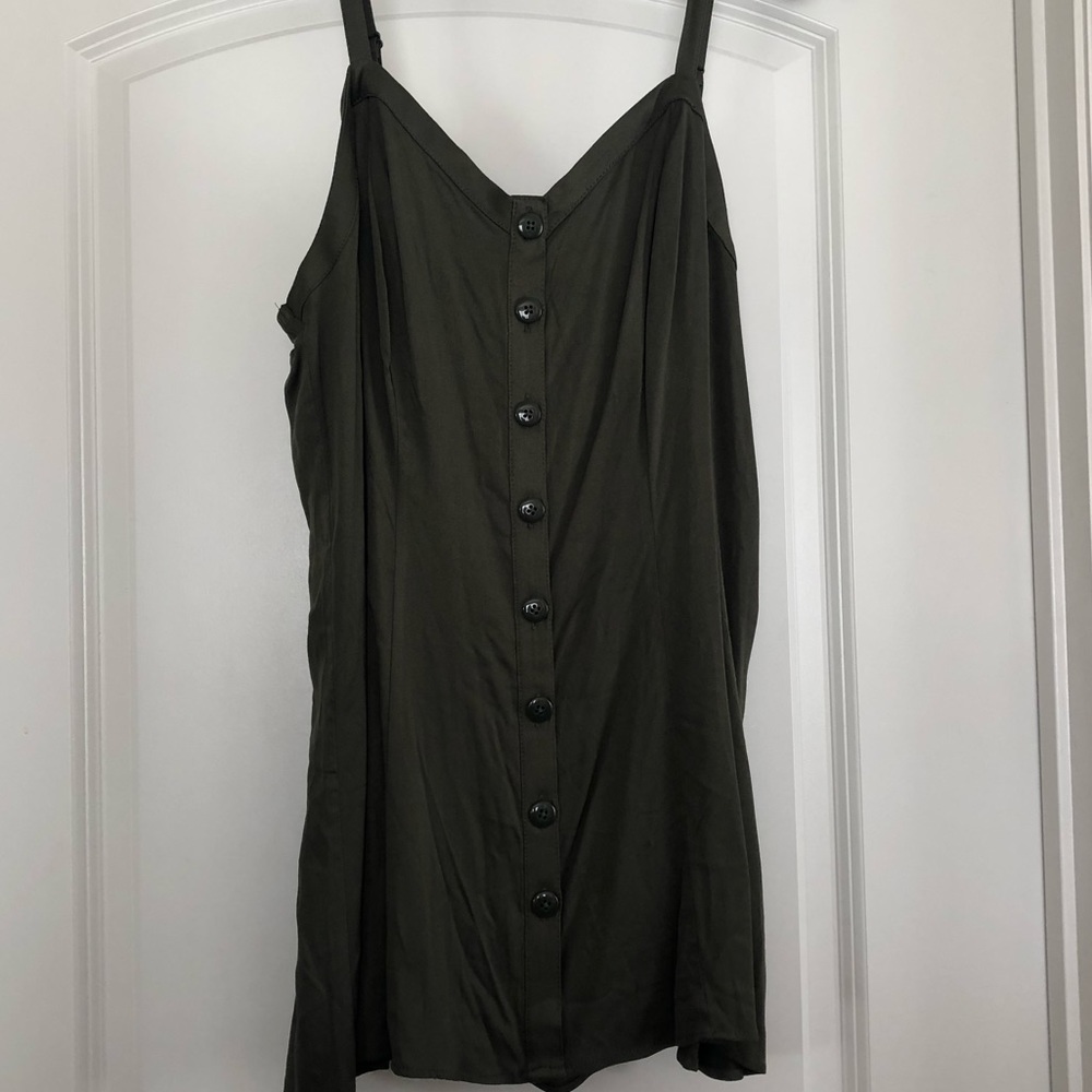 Button up strappy tank top